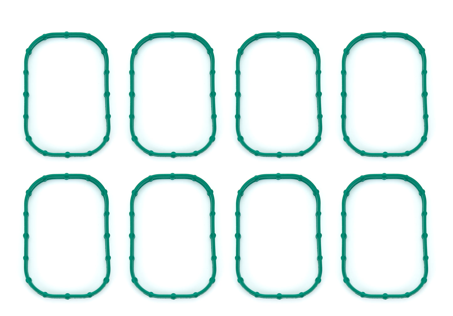 Mahle Original/Clevite Intake Manifold Gasket - Stock Port - Rubber - Ford Godzilla - Set of 8