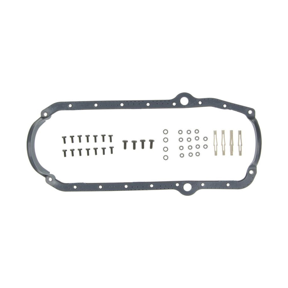 Mahle Original/Clevite Oil Pan Gasket - 0.185 in Thick - 1-Piece - Plastic Core Rubber - Thick Front Seal - Small