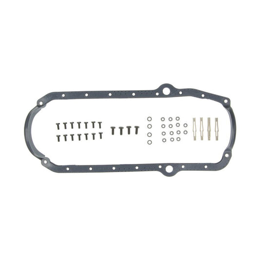 Mahle Original/Clevite Oil Pan Gasket - 0.185 in Thick - 1-Piece - Plastic Core Rubber - Thick Front Seal - Small