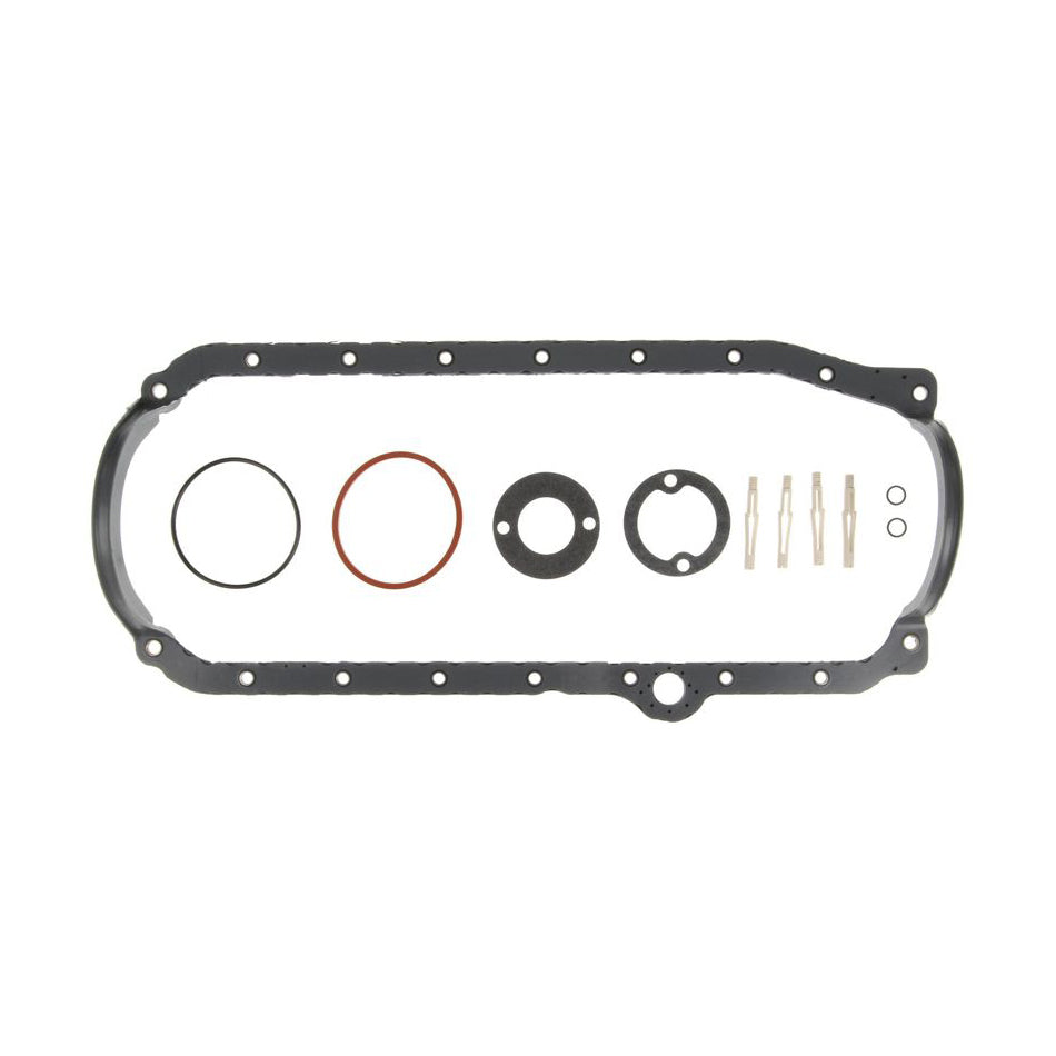 Mahle Original/Clevite Oil Pan Gasket - 0.185 in Thick - 1-Piece - Steel Core Rubber - 1-Piece Seal - Small Block