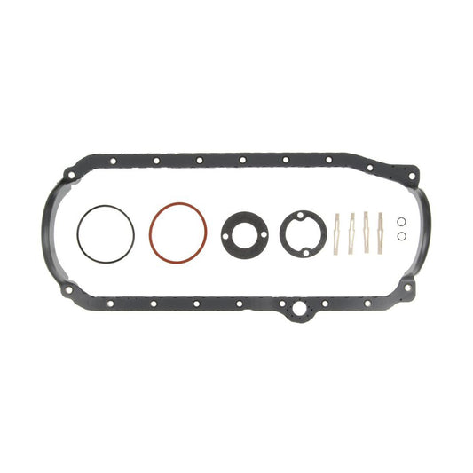 Mahle Original/Clevite Oil Pan Gasket - 0.185 in Thick - 1-Piece - Steel Core Rubber - 1-Piece Seal - Small Block