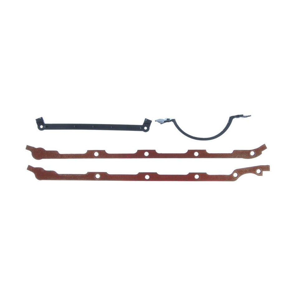 Mahle Original/Clevite Oil Pan Gasket - 0.08 in Thick - Multi-Piece - Steel Core Fiber PTFE Coated - Trimmed Side
