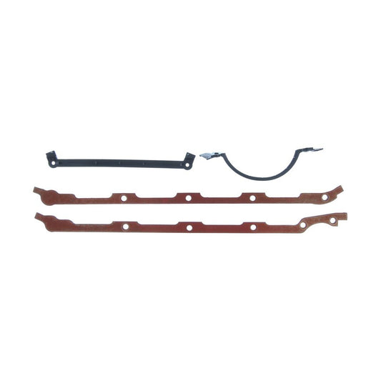 Mahle Original/Clevite Oil Pan Gasket - 0.08 in Thick - Multi-Piece - Steel Core Fiber PTFE Coated - Trimmed Side