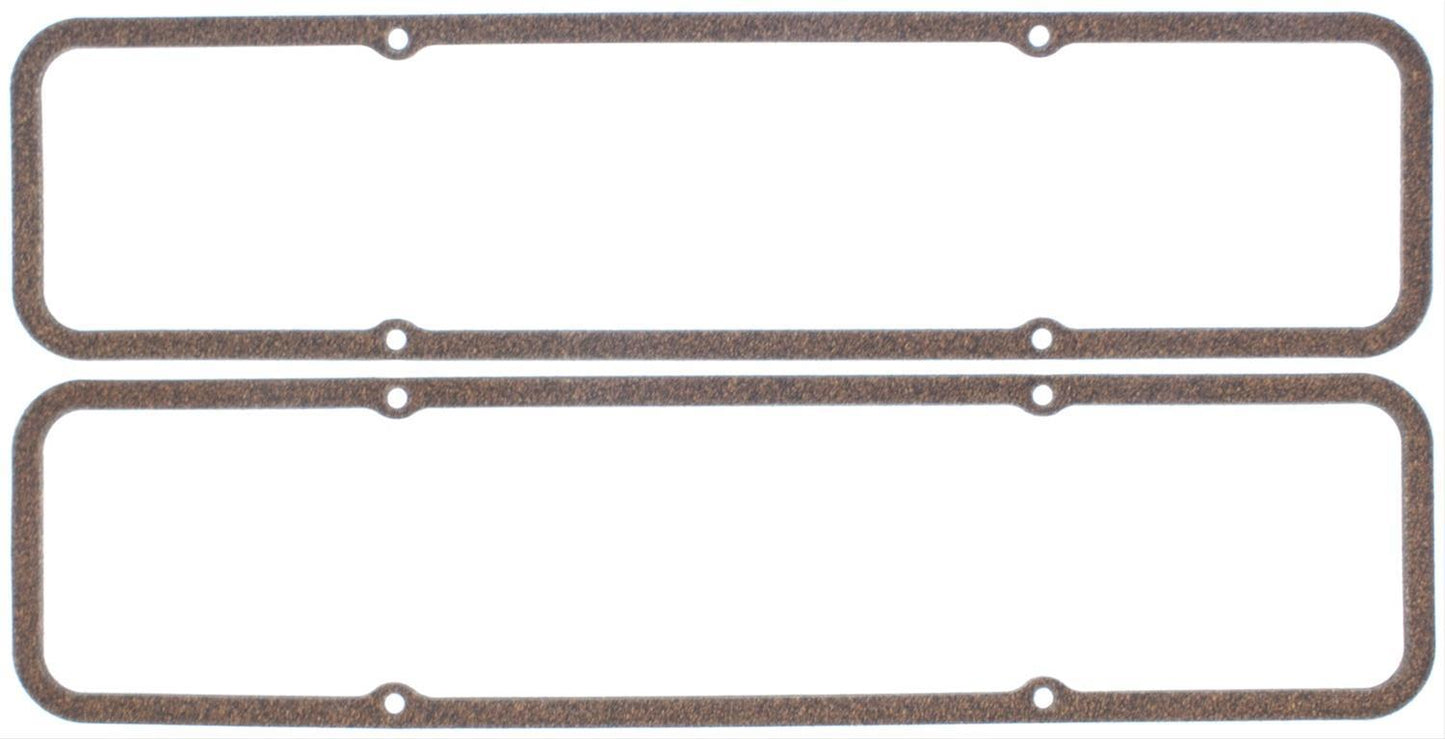 Mahle Original/Clevite Valve Cover Gasket - 0.15 in Thick - Steel Core Cork - Perimeter Bolt - Small Block Chevy - Pair