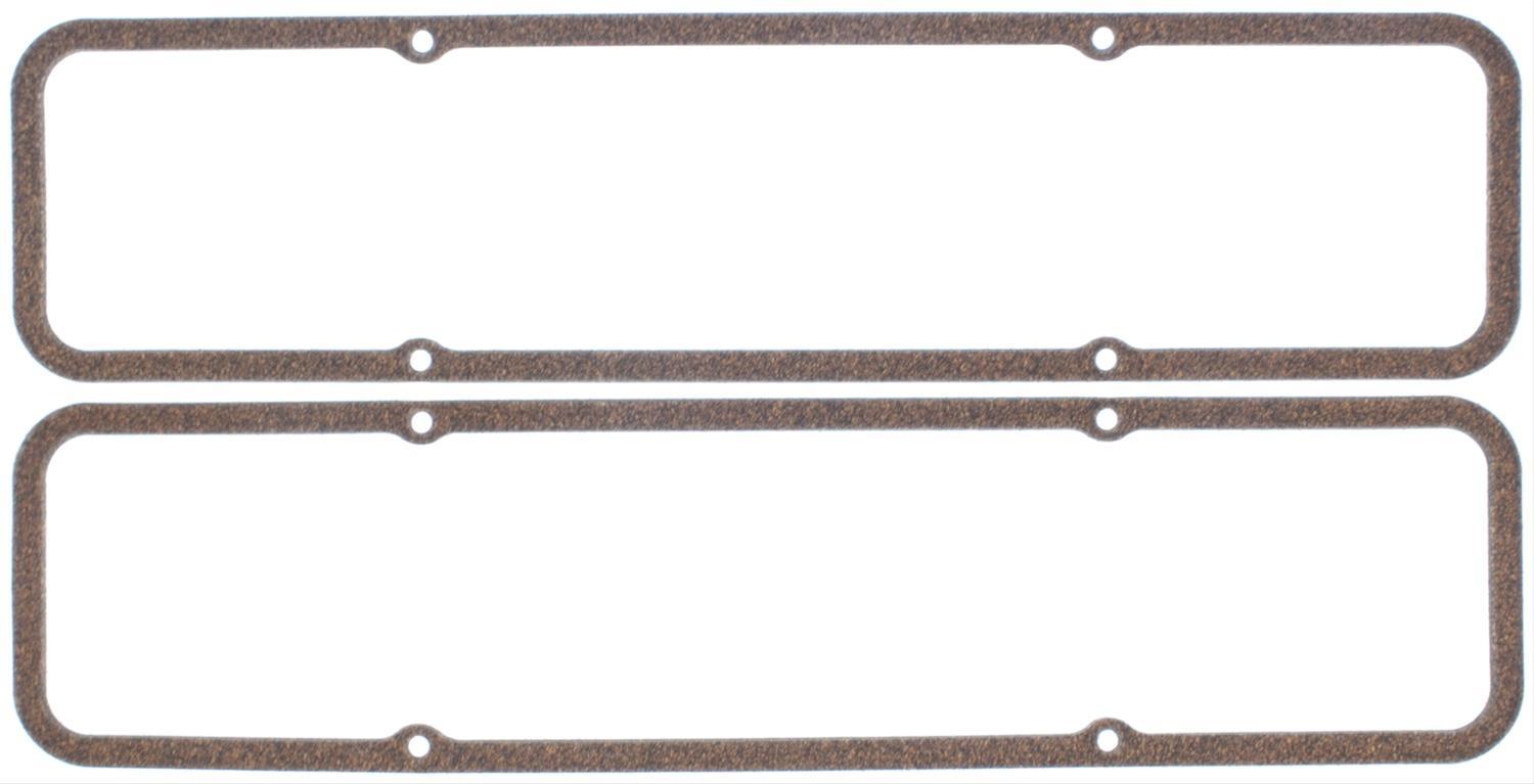 Mahle Original/Clevite Valve Cover Gasket - 0.15 in Thick - Steel Core Cork - Perimeter Bolt - Small Block Chevy - Pair