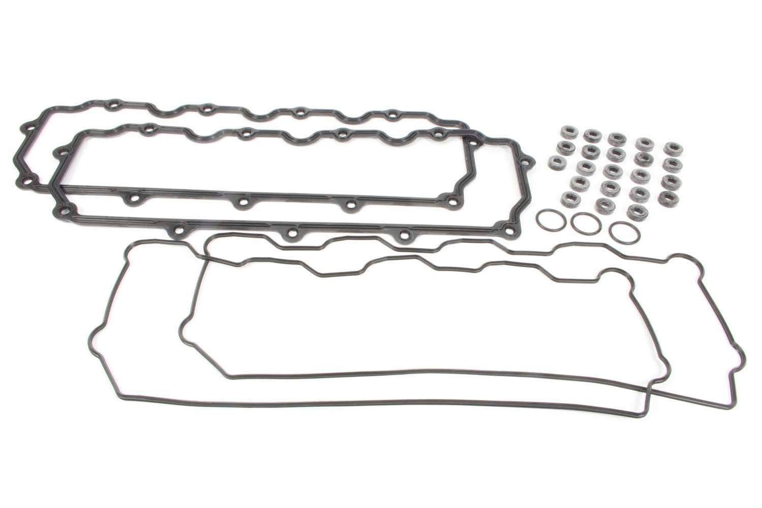 Mahle Original/Clevite Valve Cover Gasket - Victo-Tech - Silicone Rubber / Plastic - Perimeter Bolt - Ford PowerStroke