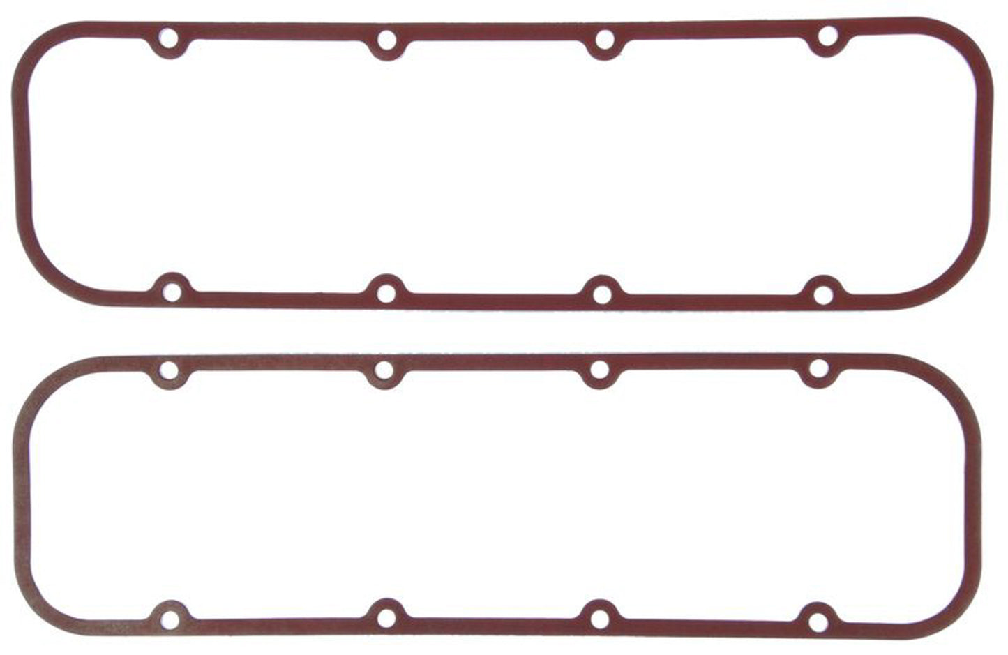 Mahle Original/Clevite Valve Cover Gasket - 0.080 in Thick - PTFE Coated Fiber - Perimeter Bolt - Chevy SB2 - Pair