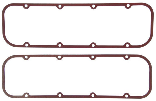 Mahle Original/Clevite Valve Cover Gasket - 0.080 in Thick - PTFE Coated Fiber - Perimeter Bolt - Chevy SB2 - Pair