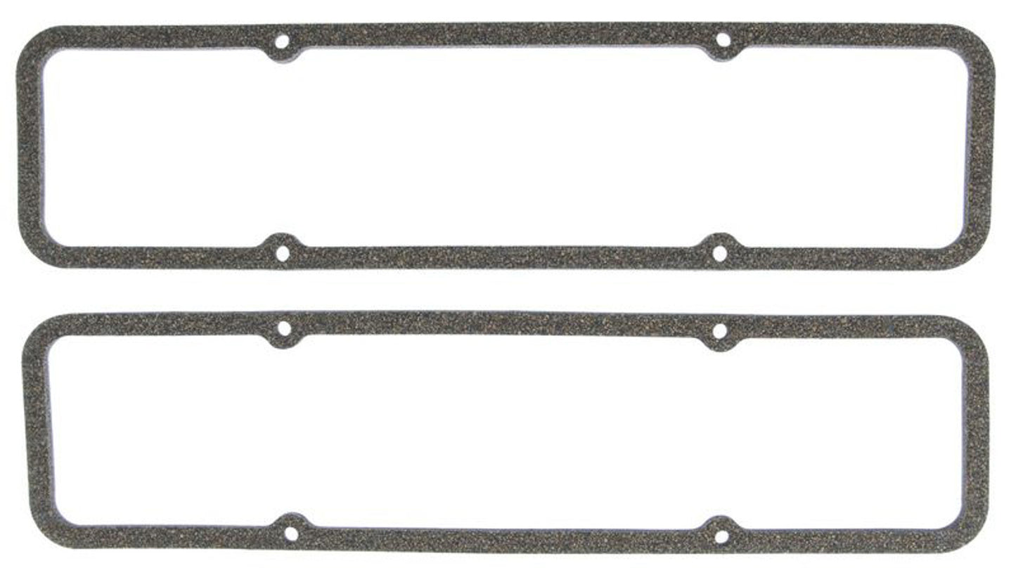 Mahle Original/Clevite Valve Cover Gasket - 0.250 in Thick - Cork / Fiber - Perimeter Bolt - Small Block Chevy - Pair