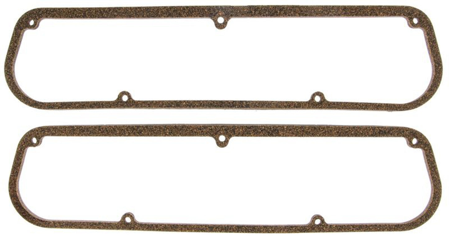 Mahle Original/Clevite Valve Cover Gasket - 0.250 in Thick - Cork / Fiber - Perimeter Bolt - Small Block Mopar - Pair
