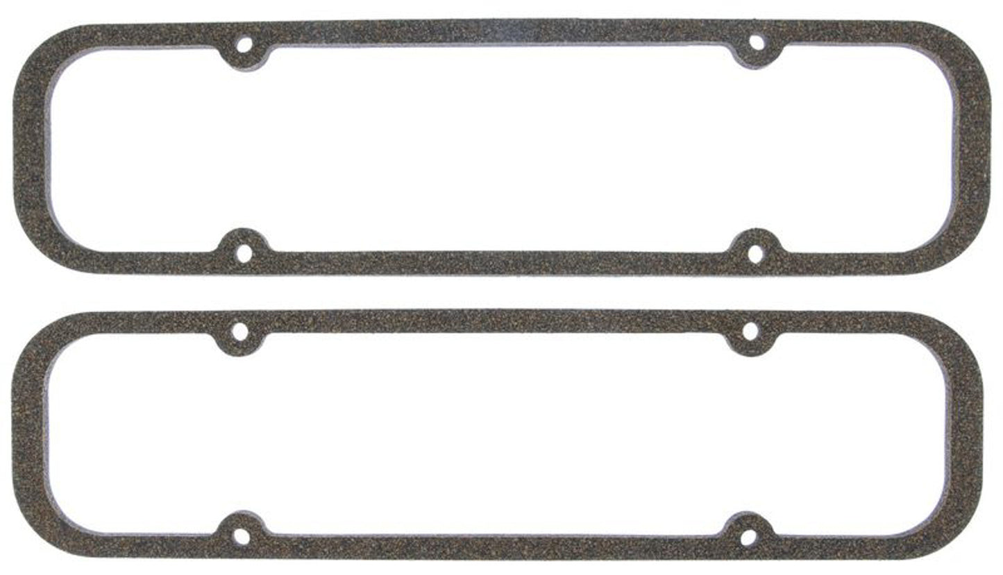 Mahle Original/Clevite Valve Cover Gasket - 0.250 in Thick - Cork / Fiber - Perimeter Bolt - Pontiac V8 - Pair