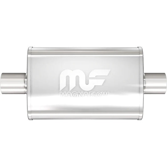 Magnaflow Perf Exhaust Muffler - 3 in Center Inlet - 3 in Center Outlet - 14 x 9 x 4 in Oval Body - 20 in Long -