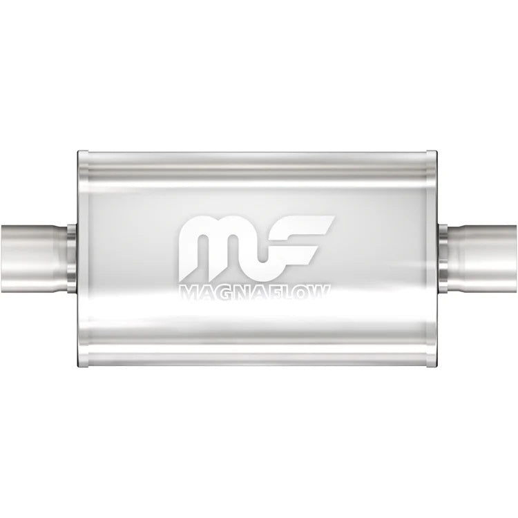 Magnaflow Perf Exhaust Muffler - 3 in Center Inlet - 3 in Center Outlet - 18 x 8 x 5 in Oval Body - 24 in Long -