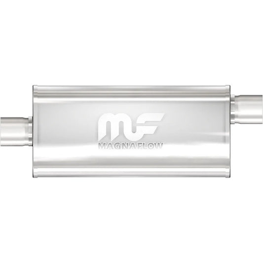 Magnaflow Perf Exhaust Muffler - 3 in Offset Inlet - 3 in Center Outlet - 18 x 8 x 5 in Oval Body - 24 in Long -