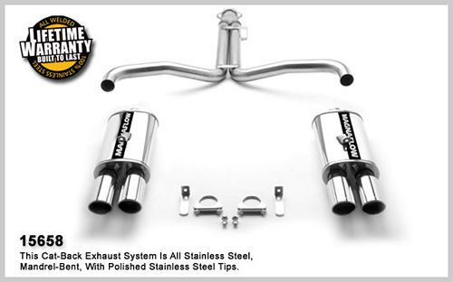 Magnaflow Perf Exhaust Exhaust System - Street Series - Cat-Back - 2.5 in Diameter - 3.5 in Tips - Stainless - Natural