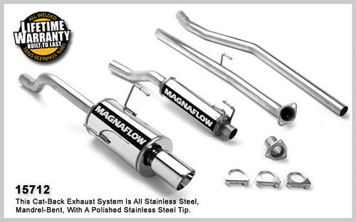 Magnaflow Perf Exhaust Exhaust System - Performance - Cat-Back - 2.25 in Diameter - 4 in Tip - Stainless - Natural -