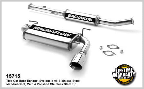 Magnaflow Perf Exhaust Exhaust System - Cat-Back - 2.25 in Diameter - 4 in Tip - Stainless - Polished - Mazda Miata
