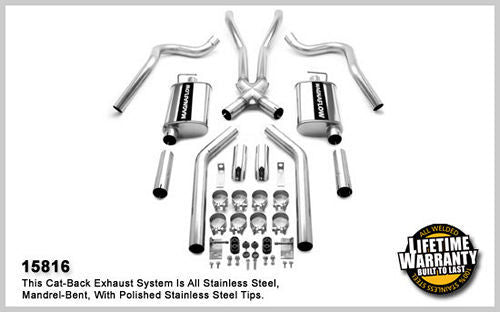 Magnaflow Perf Exhaust Exhaust System - Performance - Cat-Back - 2.5 in Diameter - 2.75 in Tips - Stainless - Natural
