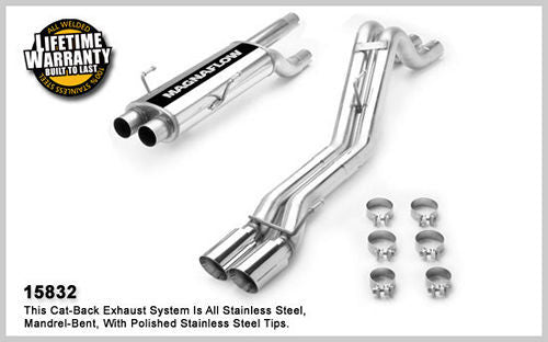 Magnaflow Perf Exhaust Exhaust System - Performance - Cat-Back - 3 in Diameter - 4 in Tips - Stainless - Natural - 8.3