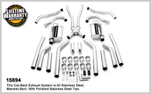 Magnaflow Perf Exhaust Exhaust System - Performance - Cat-Back - 2.5 in Diameter - 2.75 in Tips - Stainless - Natural