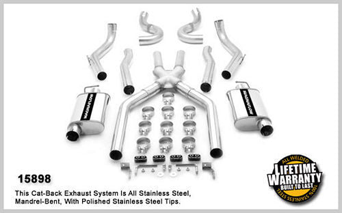 Magnaflow Perf Exhaust Exhaust System - Street Series - Cat-Back - 3 in Diameter - Stainless - Natural - V8 - GM