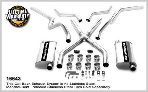 Magnaflow Perf Exhaust Exhaust System - Street Series - Header-Back - 2.5 in Diameter - Stainless - Natural - Chevy V8