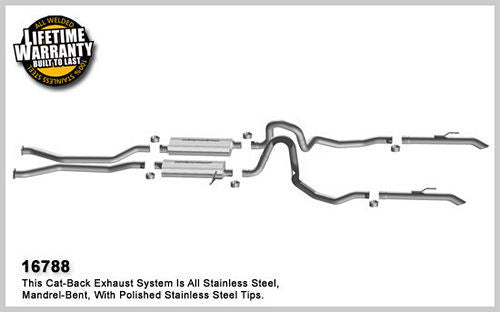 Magnaflow Perf Exhaust Exhaust System - Street Series - Cat-Back - 2.25 in Diameter - Stainless - Natural - Ford