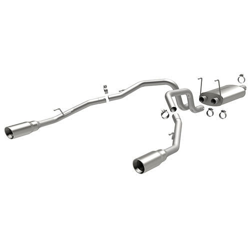 Magnaflow Perf Exhaust Exhaust System - Street Series - Cat-Back - 3 in Diameter - 5 in Tips - Stainless - Natural -