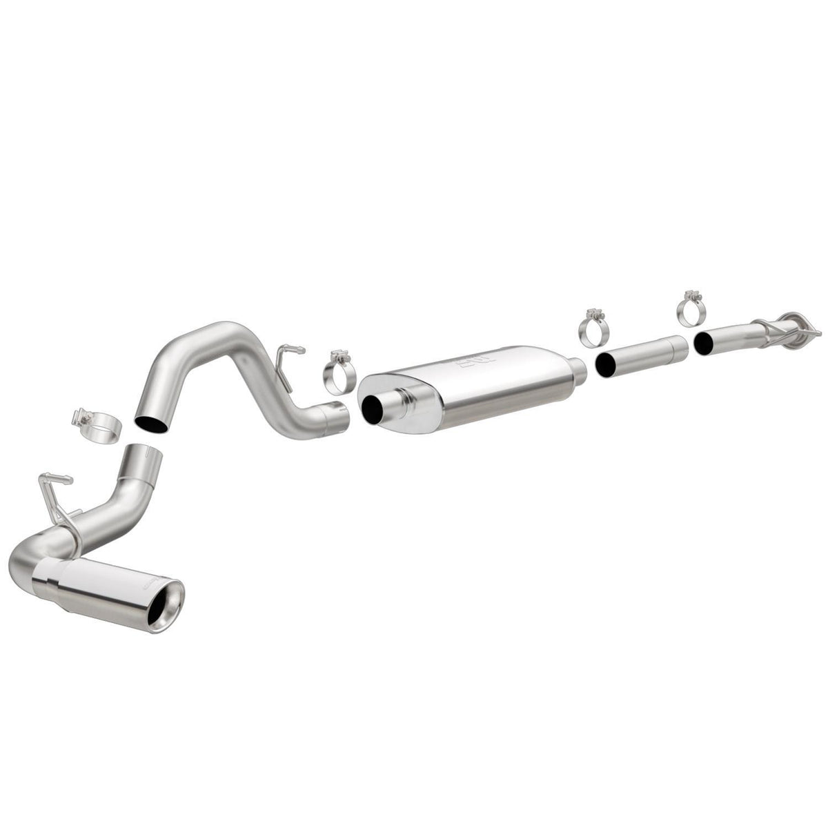 Magnaflow Perf Exhaust Exhaust System - Street Series - Cat-Back - 3 in Diameter - 4 in Tip - Stainless - Natural - GM