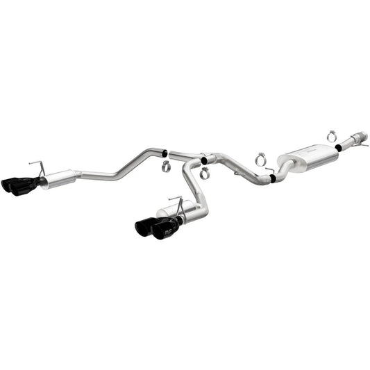 Magnaflow Perf Exhaust Exhaust System - Street Series - Cat-Back - 3 in Diameter - 4 in Dual Black Tips - Stainless -