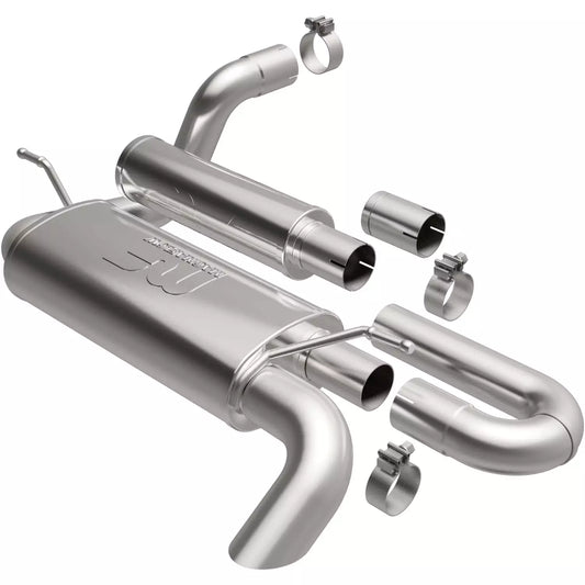 Magnaflow Perf Exhaust Exhaust System - Overland Series - 2.5 in Diameter - Single Exit - Stainless - Natural - Jeep