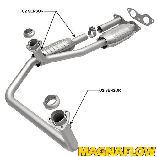 Magnaflow Perf Exhaust Catalytic Converter - Direct-Fit - Replacement - Stainless - Natural - Small Block Chevy - GM