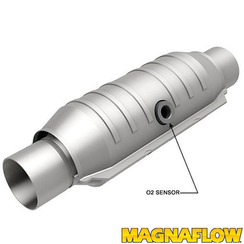 Magnaflow Perf Exhaust Catalytic Converter - Universal-Fit - 2.5 in Inlet - 2.5 in Outlet - Round - 5.25 x 11 in Case