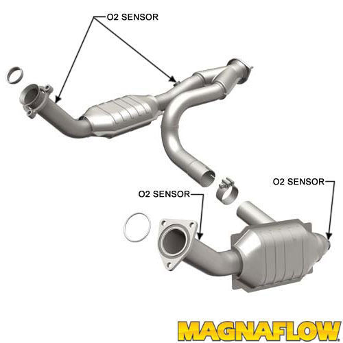 Magnaflow Perf Exhaust Catalytic Converter - Direct-Fit - Replacement - Stainless - Natural - Small Block Chevy - GM