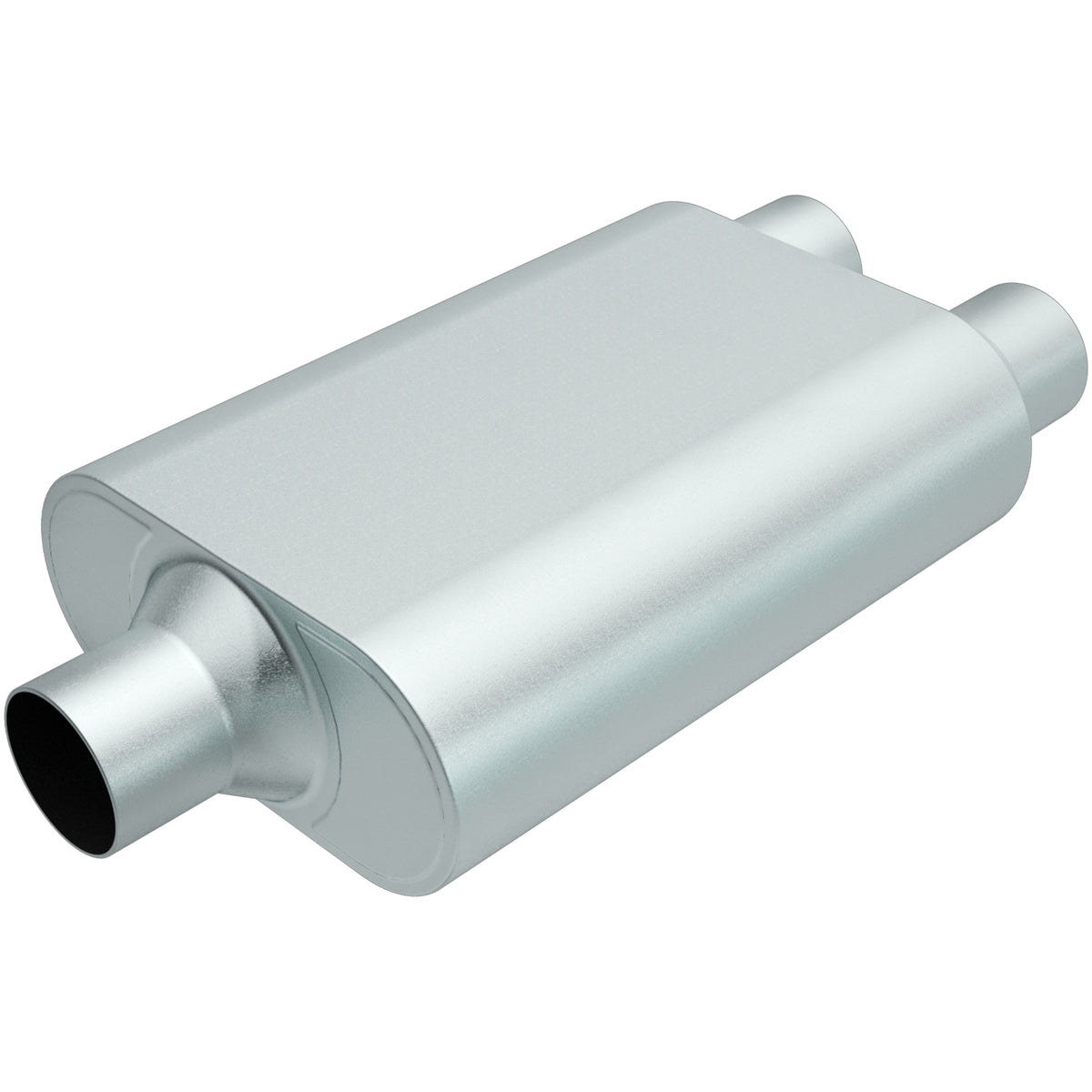 Magnaflow Perf Exhaust Muffler - Rumble - 3 in Center Inlet - Dual 2.5 in Outlet - 13 x 4.25 x 9.5 in Oval Body - 19