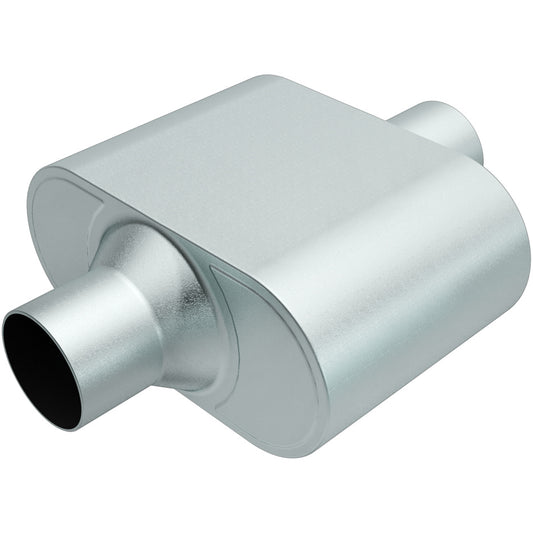 Magnaflow Perf Exhaust Muffler - Rumble - 3 in Center Inlet - 3 in Center Inlet Outlet - 6.5 x 4.25 x 9.5 in Oval Body