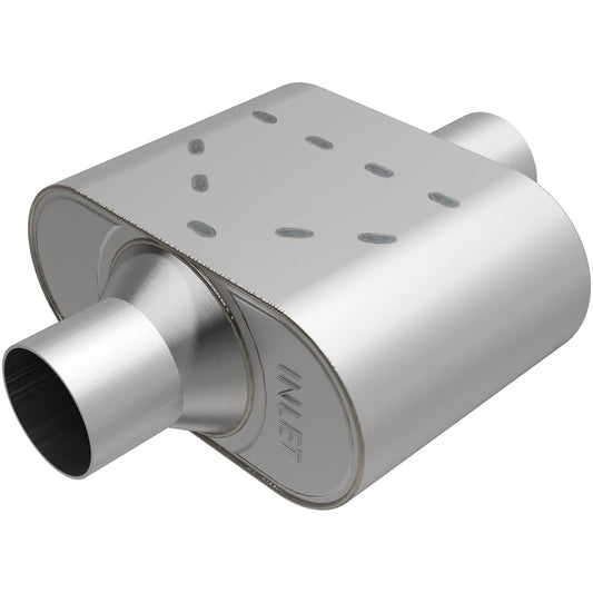 Magnaflow Perf Exhaust Muffler - Rumble - 3 in Center Inlet - 3 in Center Outlet - 13 x 4.25 x 9.5 in Oval Body - 18.5