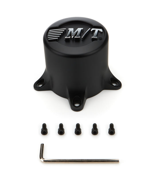 Mickey Thompson Wheel Center Cap - 3.346 in OD - Closed End - Bolt-On - Plastic - Satin Black Paint - Mickey Thompson