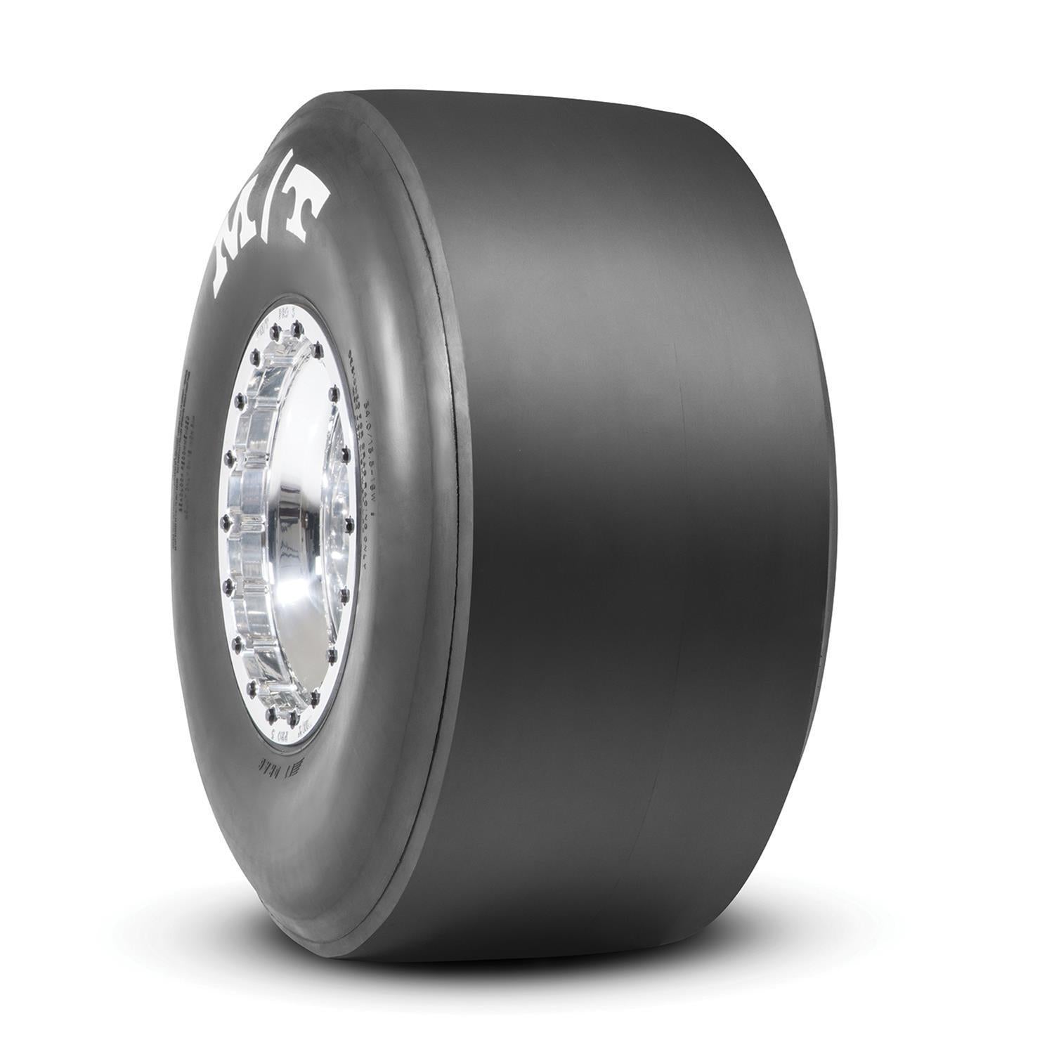 Mickey Thompson Tire - ET Drag - 29.5 X 10.5-15S - Bias-Ply - M5 Compound - Stiff Sidewall - White Letter Sidewall -