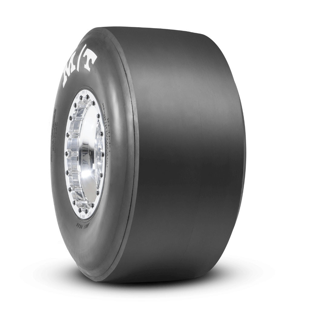 Mickey Thompson Tire - ET Drag - 33.0 X 15.0-15S - Bias-Ply - X8 Compound - Stiff Sidewall - White Letter Sidewall -