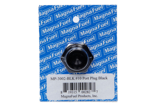 Magnafuel/Magnaflow Fuel Systems Fitting - Plug - 10 AN - O-Ring - Hex Head - Aluminum - Black Anodized - Each
