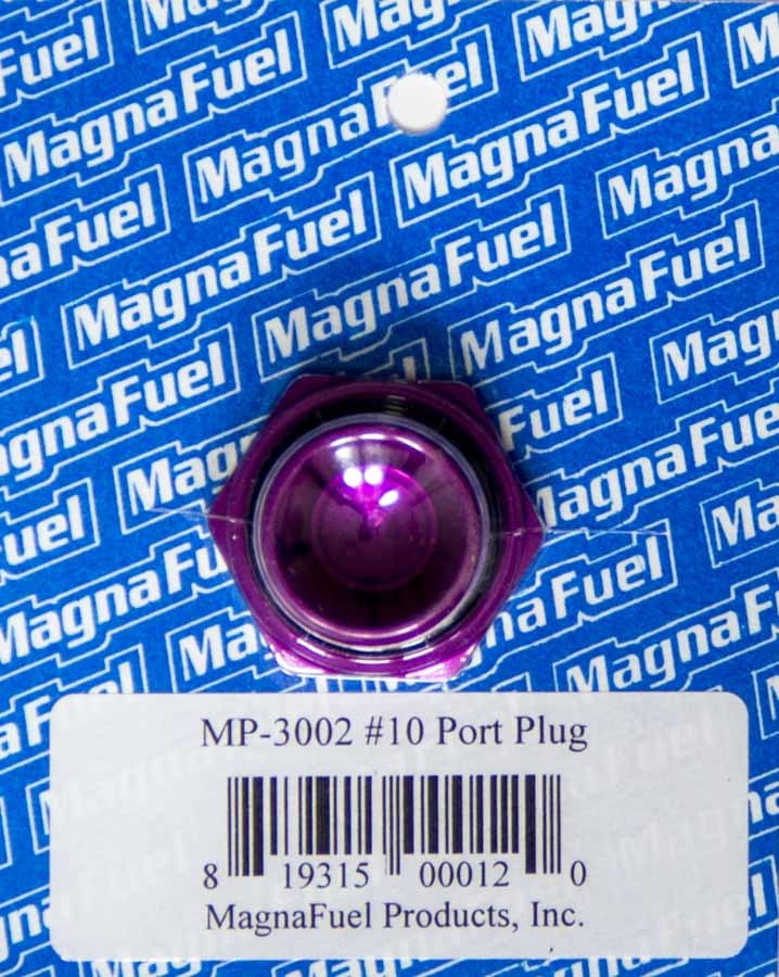 Magnafuel/Magnaflow Fuel Systems Fitting - Plug - 10 AN - O-Ring - Hex Head - Aluminum - Purple Anodized - Each