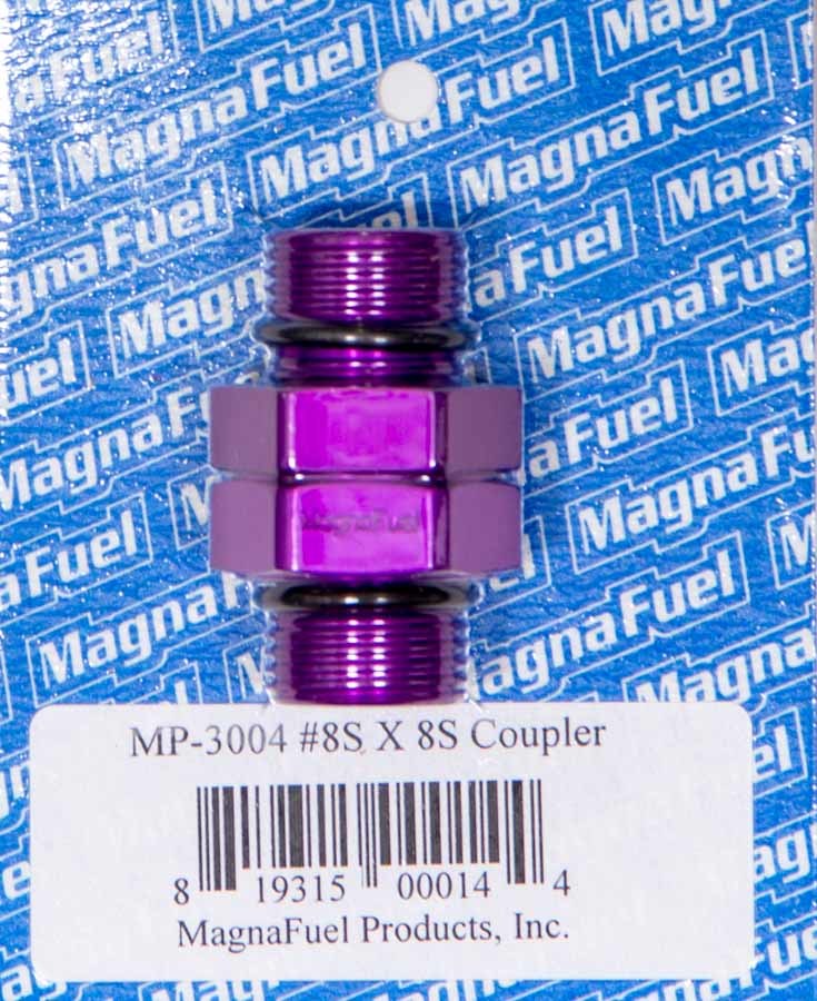 Magnafuel/Magnaflow Fuel Systems Fitting - Adapter - Straight - 8 AN Male O-Ring to 8 AN Male O-Ring - Aluminum -