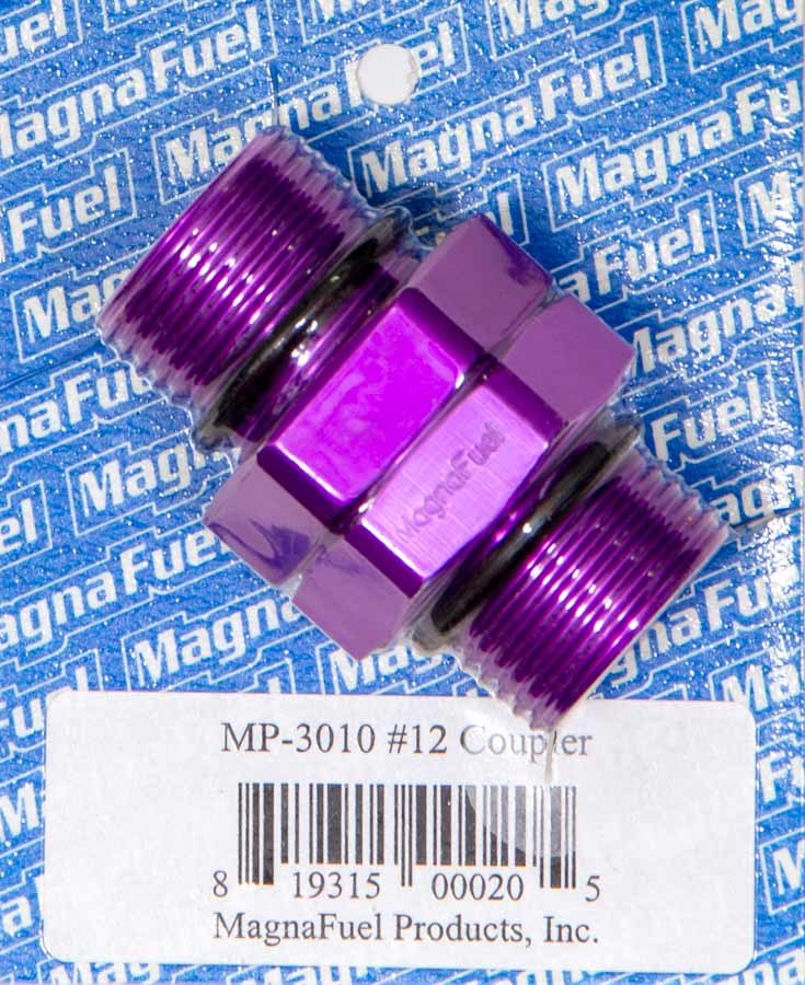 Magnafuel/Magnaflow Fuel Systems Fitting - Adapter - Straight - 12 AN Male O-Ring to 12 AN Male O-Ring - Aluminum -