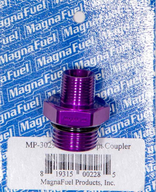 Magnafuel/Magnaflow Fuel Systems Fitting - Adapter - Straight - 10 AN Male O-Ring to 3/8 in NPT Male - Aluminum -