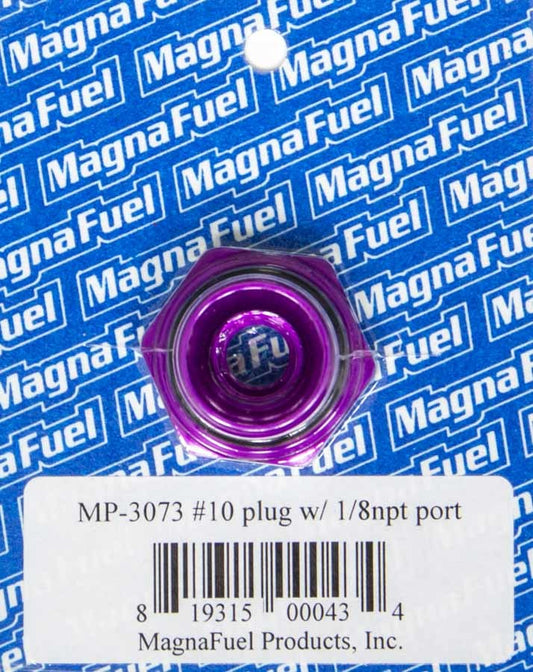Magnafuel/Magnaflow Fuel Systems Fitting - Plug - 10 AN - O-Ring - 1/8 in NPT Female Port - Hex Head - Aluminum -