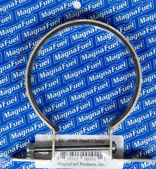 Magnafuel/Magnaflow Fuel Systems Fuel Pump Bracket Kit - Clamp-On - Vibration Dampening - Steel - Chrome - Magnafuel