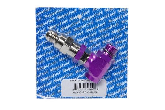 Magnafuel/Magnaflow Fuel Systems Fuel Bypass Valve - Adjustable - 18 to 35 psi - 8 AN O-Ring Male Inlet - 8 AN Female