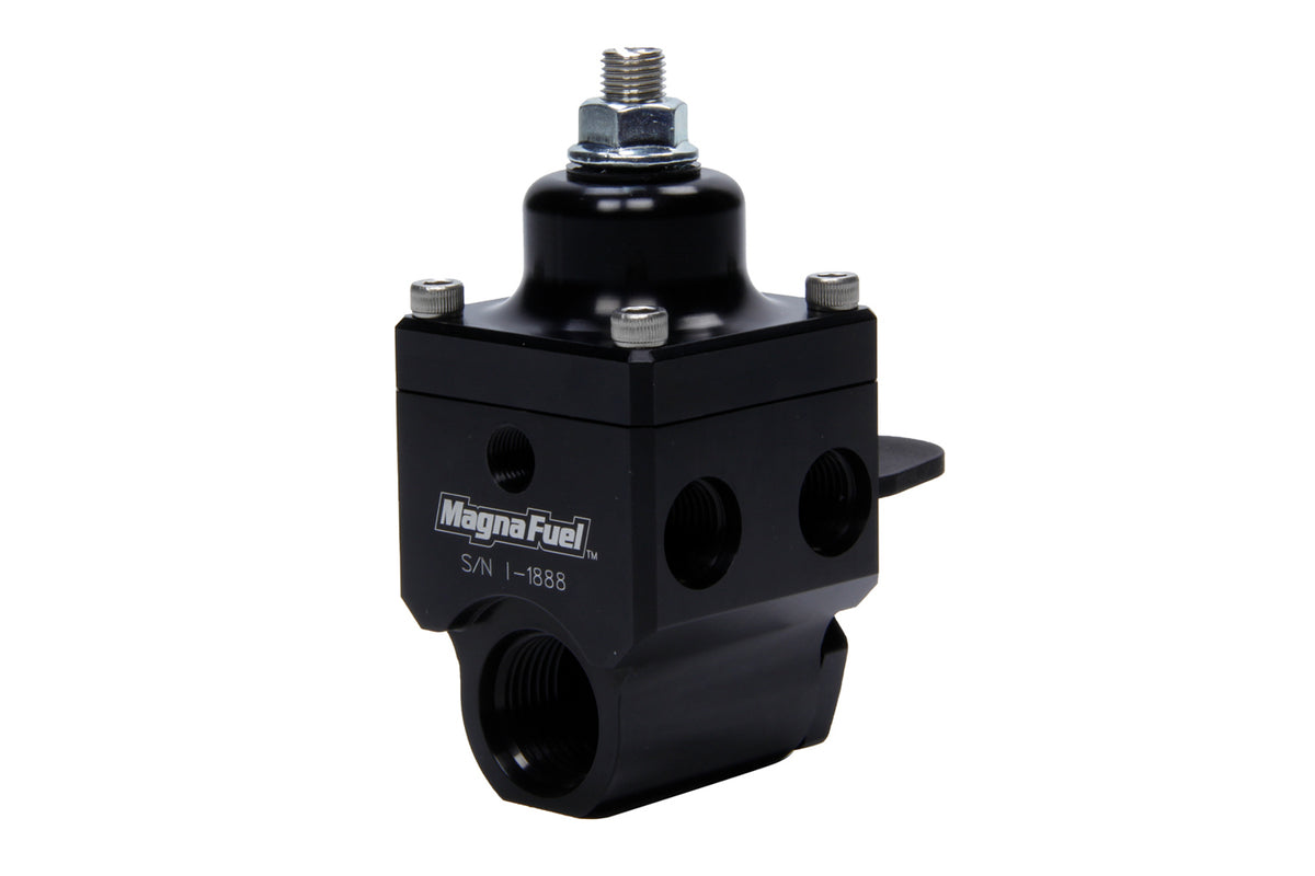 Magnafuel/Magnaflow Fuel Systems Fuel Pressure Regulator - 4 to 12 psi - In-Line - 10 AN O-Ring Inlet - Four 6 AN