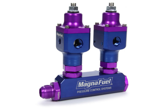 Magnafuel/Magnaflow Fuel Systems Nitrous Oxide Fuel Pressure Regulator Kit - Two Regulators - Fuel Block - Aluminum -